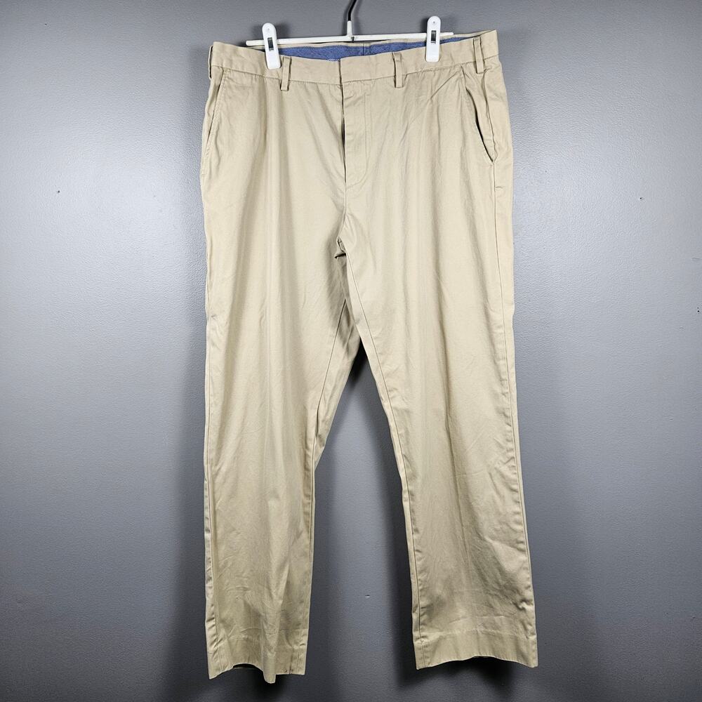 J.Crew Mens Classic Fit Khaki Cotton Chinos‎ Pants 36x30.5 Straight Tag 38x32